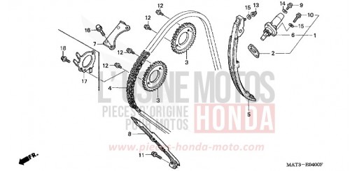 CHAINE A CAMES/TENDEUR CBR1100XX3 de 2003